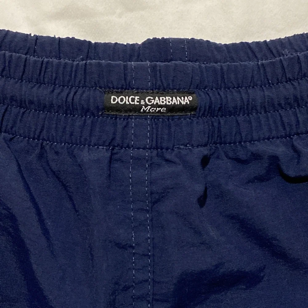 DOLCE & GABBANA Mare Swim Trunks EU 48 US 30 Waist Made In Italy Navy Blue